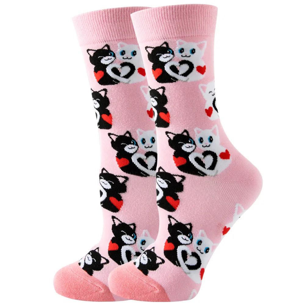 Women's Animal Print Socks – Cotton-Blend Crew