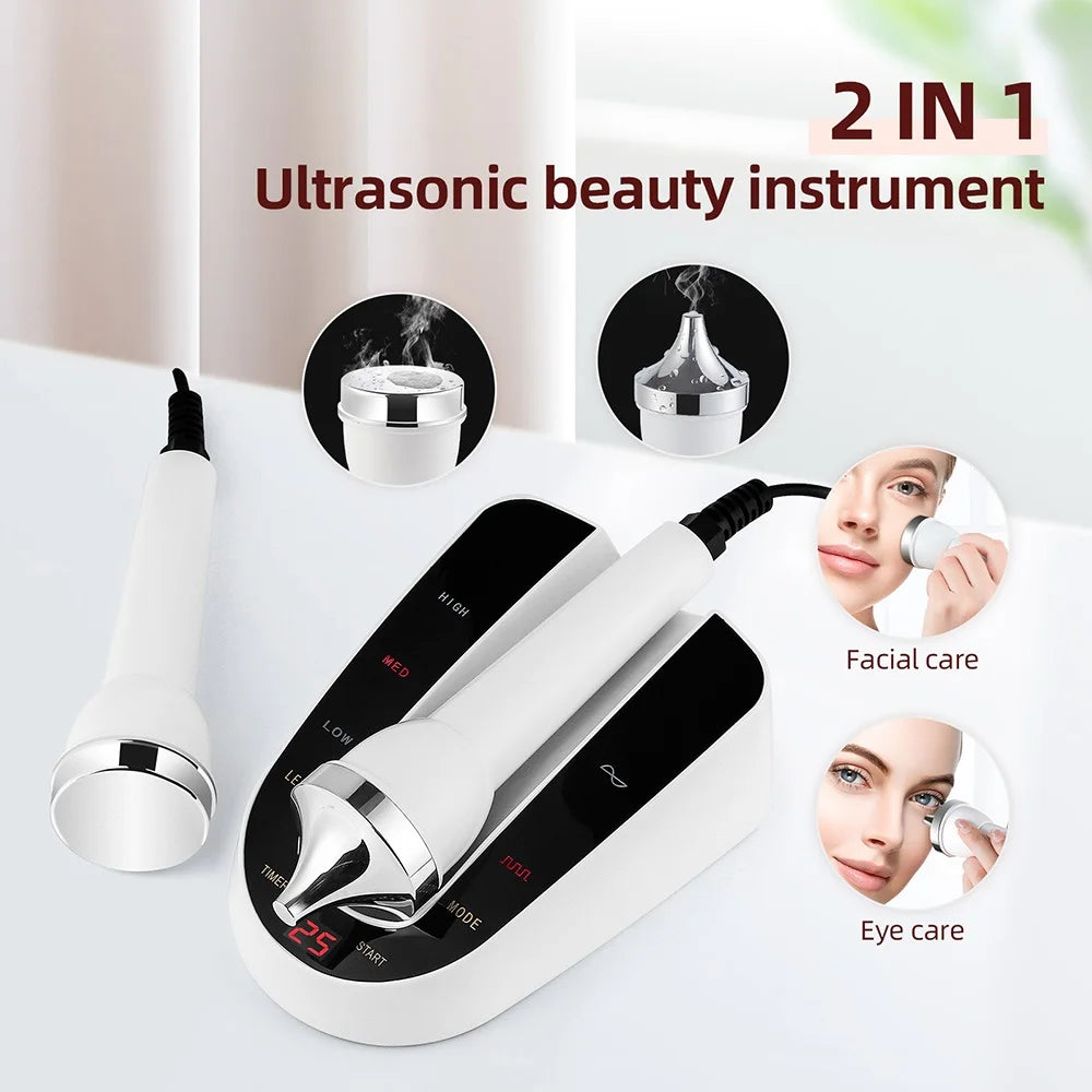 1MHz Ultrasonic Facial Beauty Machine – Lifting, Anti-Aging, Skin Tightening & Eye Care SPA Device