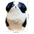 Hand-Carved Wooden Border Collie Figurine