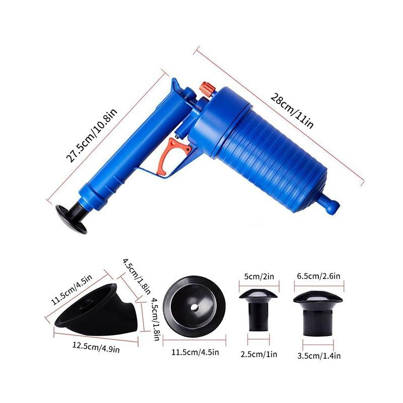 Air Pump Pressure Drain Unblocker & Pipe Plunger
