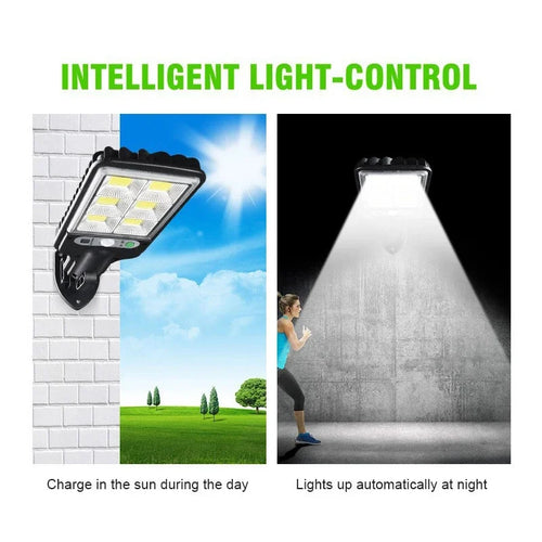 72-COB Solar Motion Sensor Outdoor Wall Light