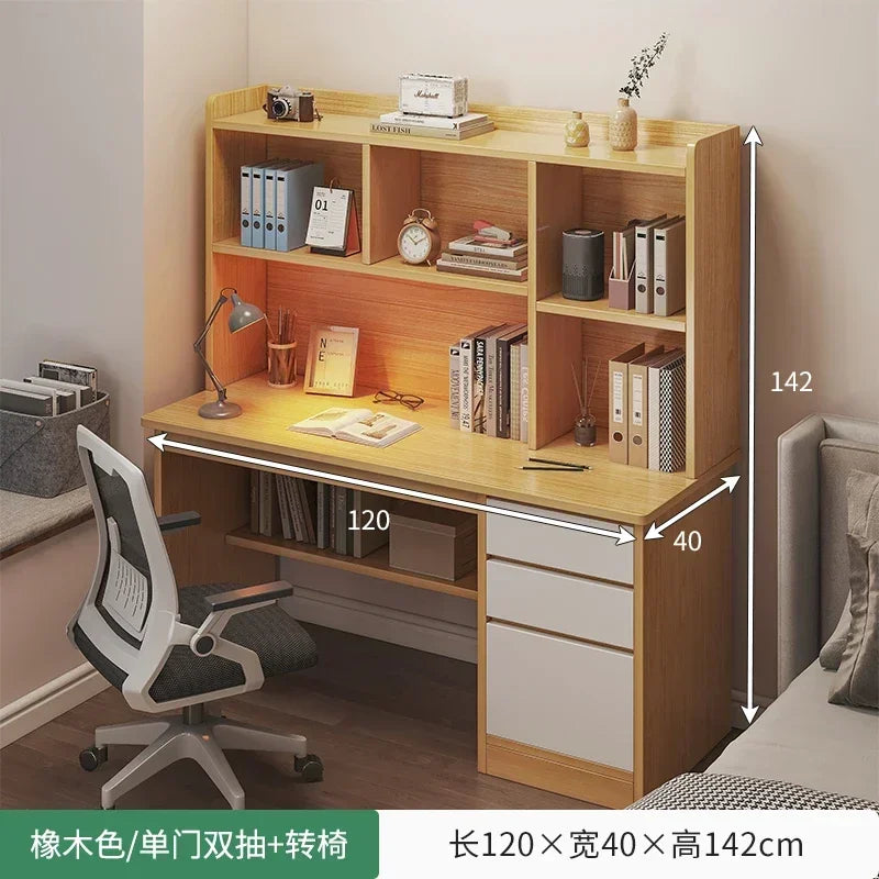 Simple Modern Computer Desk — Student Writing & Home Office Workbench, Multiple Configurations
