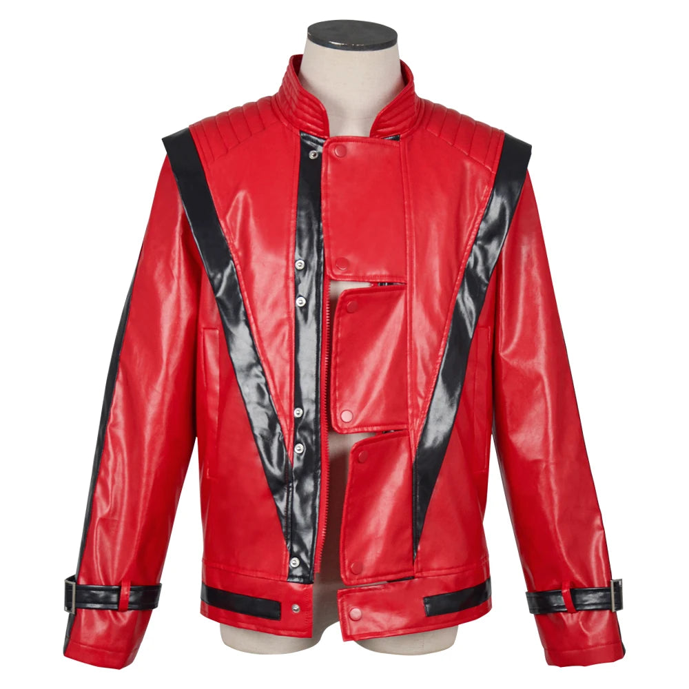 Men's Red Cosplay Jacket – Michael Jackson-Inspired Costume