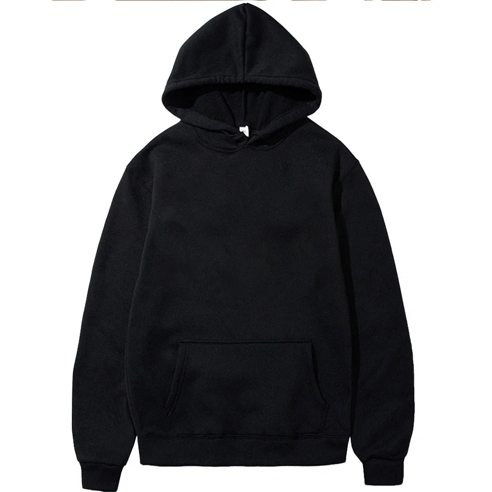 Men's Fleece Oversized Pullover Hoodie — Warm Casual Multi-Color Sweatshirt