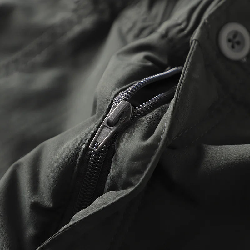 Men's Fleece-Lined Waterproof Hiking Pants — Loose Windproof Outdoor Workwear