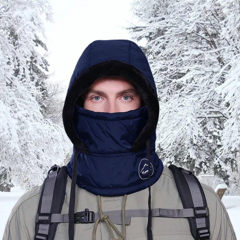 Plush Winter Balaclava Hood with Face and Neck Cover