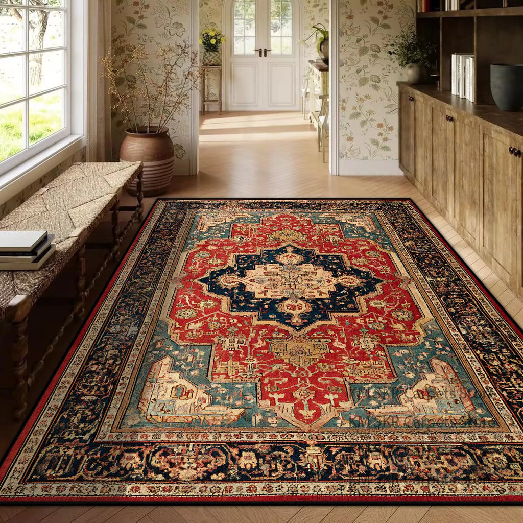 Persian Red Luxury Carpet – Non-Slip Large Area Rug for Living Room & Bedroom