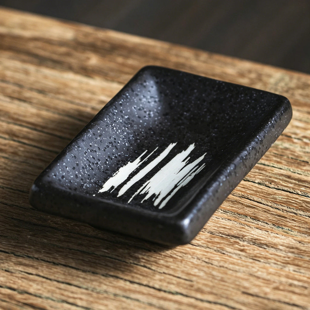 Ceramic Soy Sauce Dish – Japanese-Style Rectangular Bowl