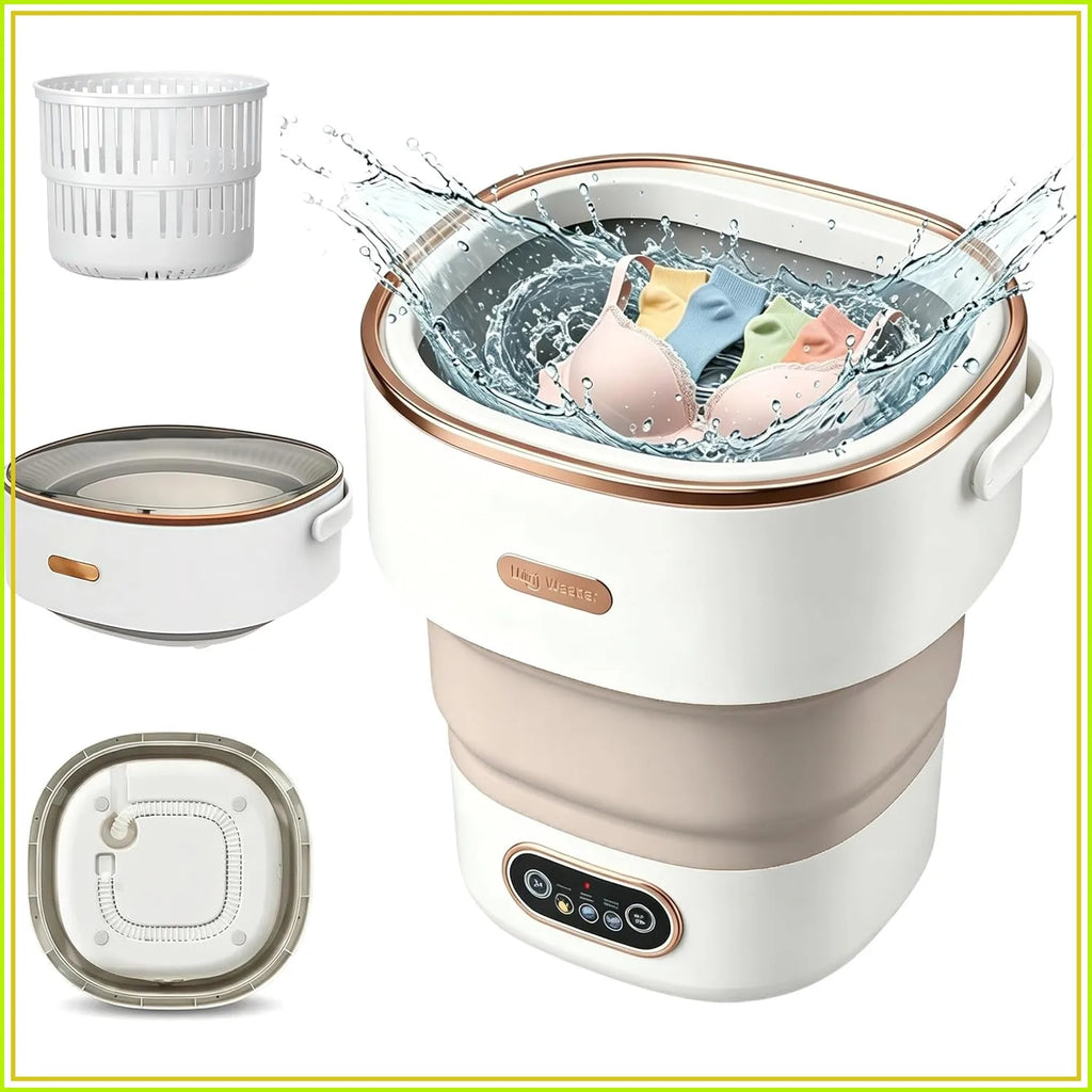 Portable Washing Machine 16L | Foldable Mini Washer & Spin Dryer Combo, 3 Modes, 120V, RV, Camping, Dorm & Apartment