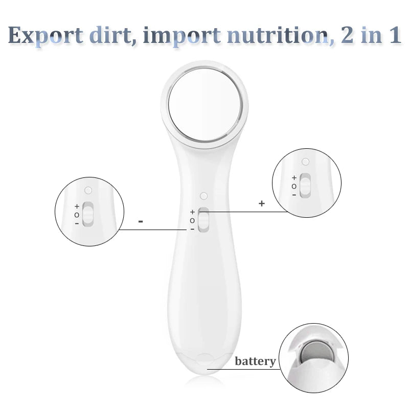 Ionic Ultrasonic Facial Beauty Device – Anti-Aging, Wrinkle Removal & Skin Firming Massager