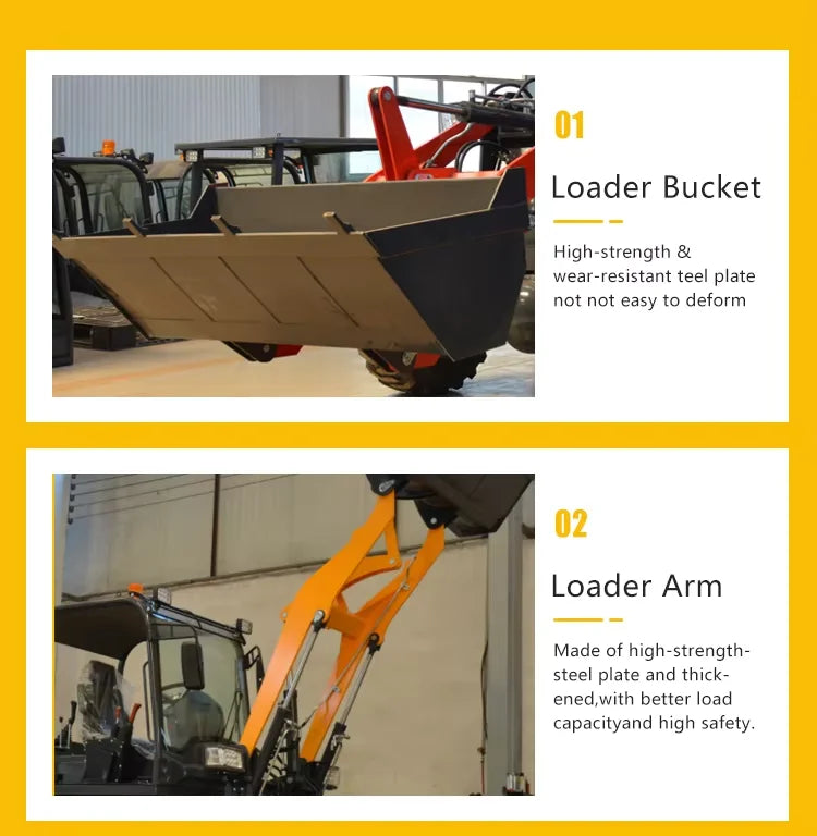 3 Ton Backhoe Loader – CE/EPA/Euro V Certified Front Loader & Digger for Farm & Construction