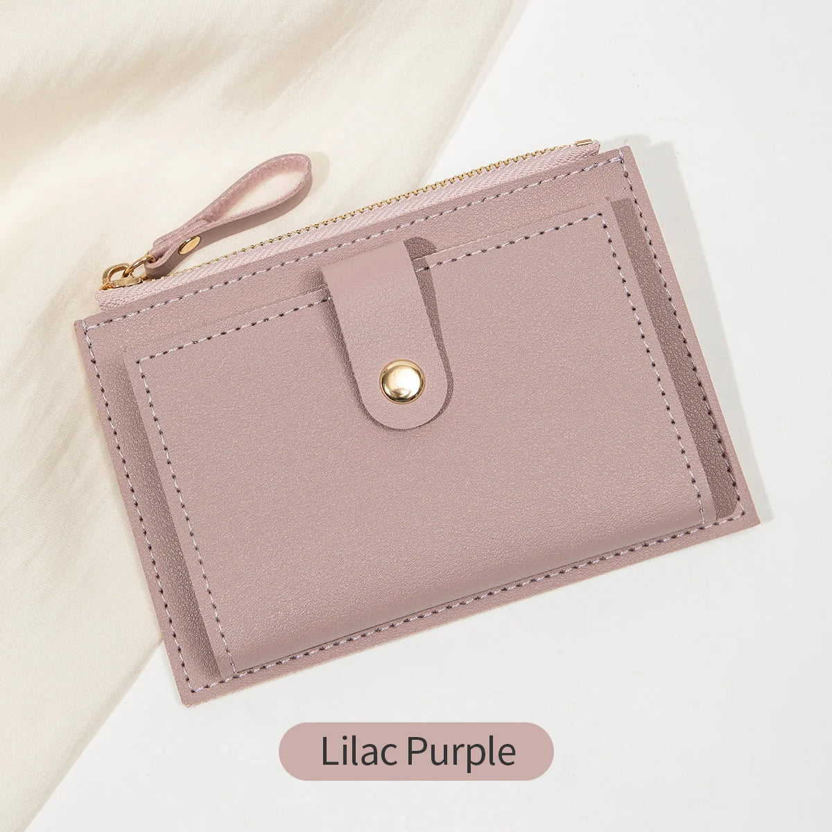 Minimalist Ultra-Thin PU Leather Women's Wallet – Short Zero Wallet & Credit Card Holder in 5 Colors
