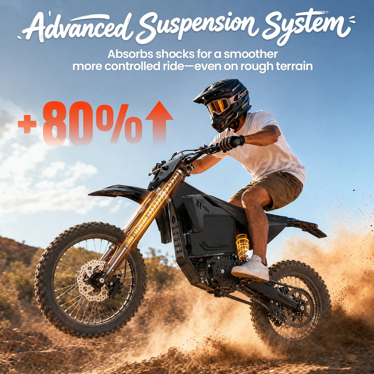 X1 Spark L Electric Dirt Bike – 60 Mile Range