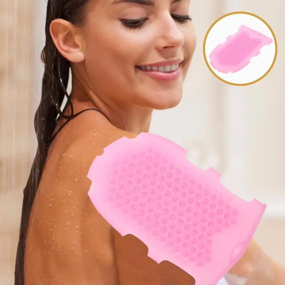 Silicone Shower Glove Massage Bath Brush – Exfoliating Body Scrubber & Skin Cleanser