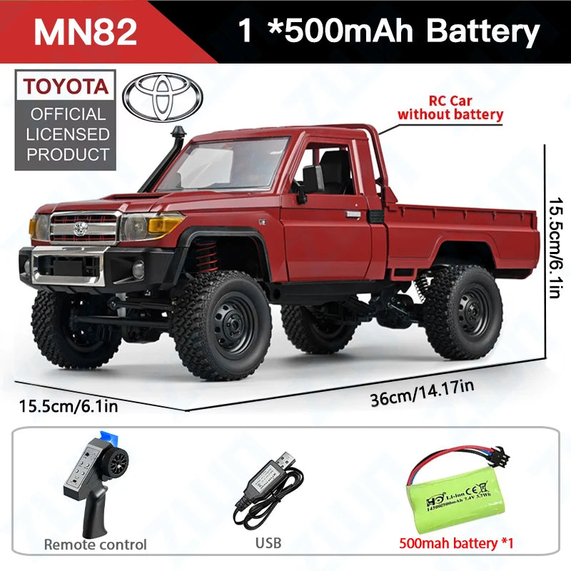 MN82 / MN82S / LC79 1:12 Scale 4WD RC Pickup Truck – Remote Control Off-Road Crawler for Kids