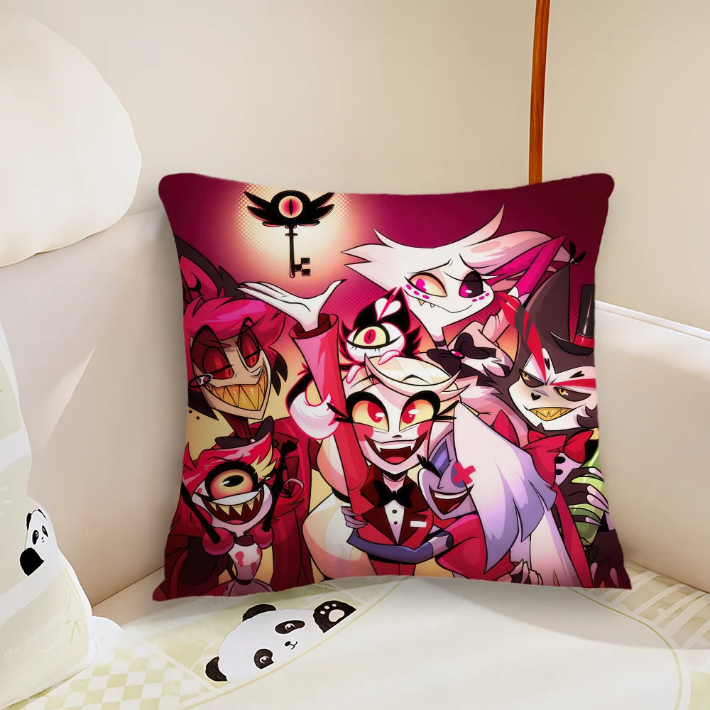 Hazbin Hotel Alastor Cartoon Pillow Cover – Double-Sided Print Cushion Case