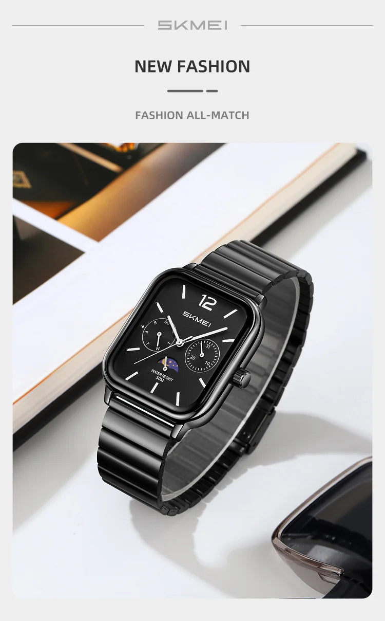 SKMEI Men's Luxury Business Quartz Watch | Waterproof Calendar Week Display Casual Wristwatch