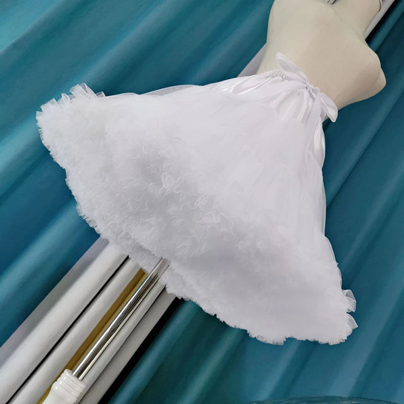 Lolita Petticoat Crinoline Tutu Skirt — Puffy Cancan Underskirt for Wedding & Cosplay Dresses