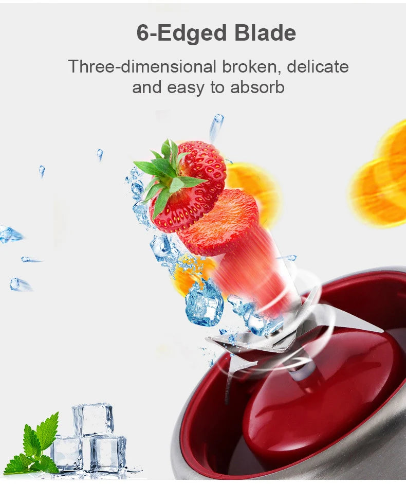 Multifunction Portable USB Rechargeable Blender – Electric Fruit Mixer, Orange Juicer & Milkshake Maker