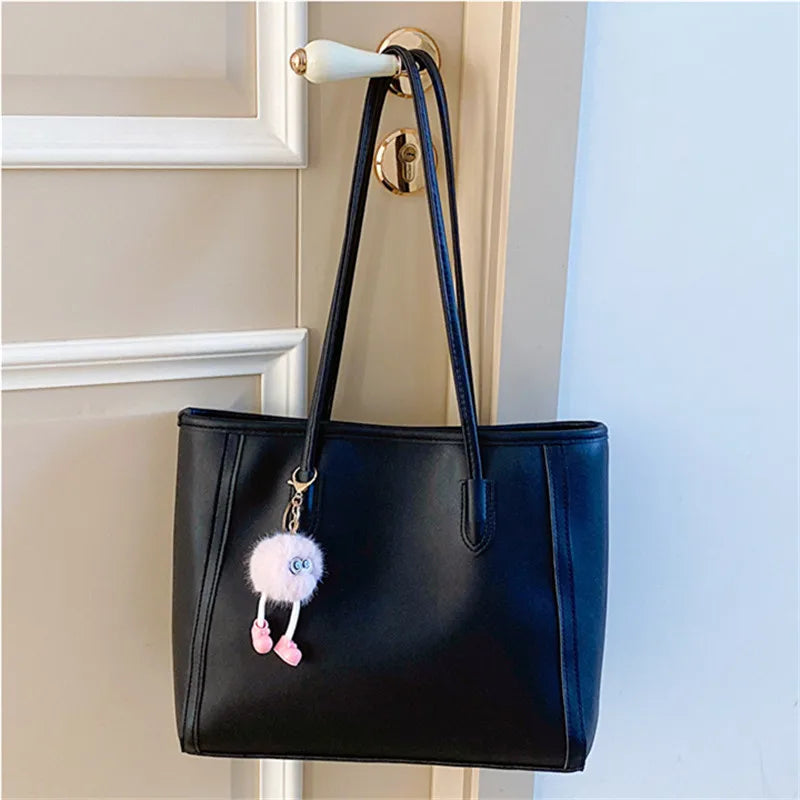 FXZLLQ Korean Style PU Leather Underarm Tote Shoulder Bag – Versatile Casual Handbag for Women Daily Use