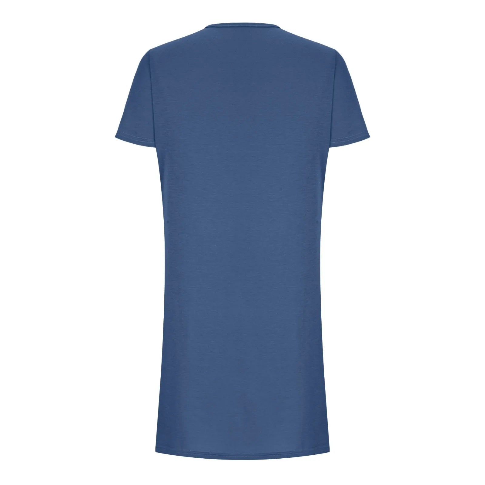 Solid Color Pocket Casual Sports Dress — Short Sleeve O-Neck A-Line Knee-Length Dress