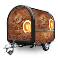 Full-Size Coffee & Ice Cream Vending Cart — Electric Food Trailer for Street Vending