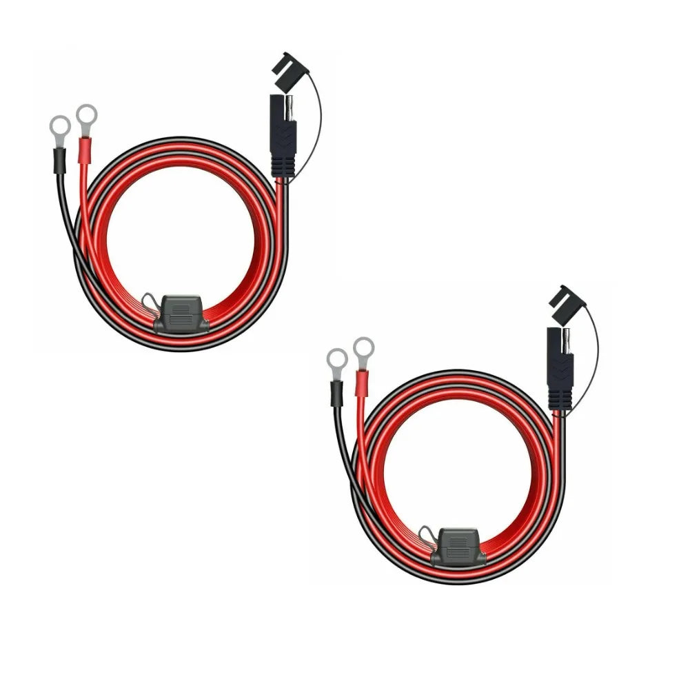 Motorcycle Battery SAE Quick Extension Cable – 10A Fuse O-Connector Battery Charger Adapter