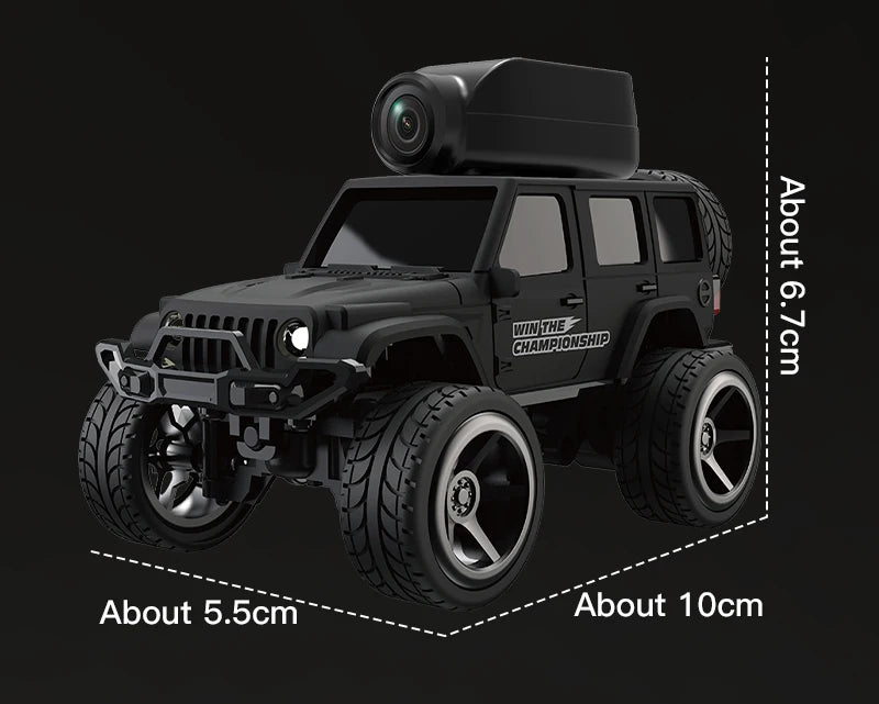 KF32 1:64 Mini RC Climbing Car with LED Lights & HD Camera – Alloy Remote Control Toy