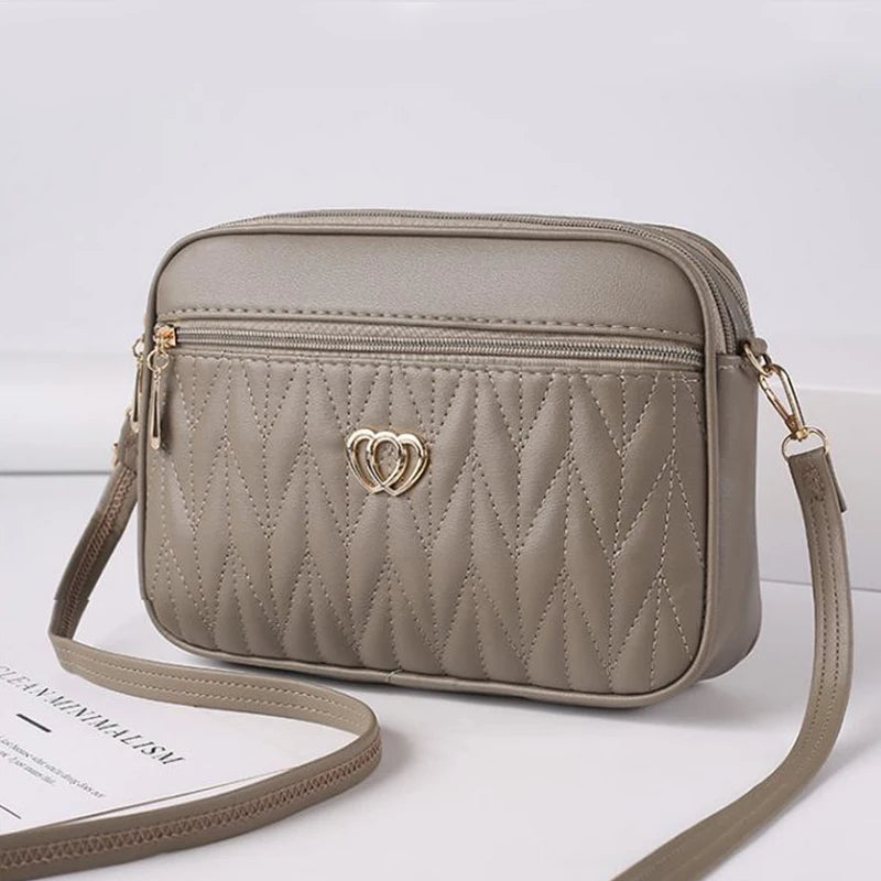 Soft PU Alligator Flap Crossbody Bag – Tassel Shoulder Purse for Women