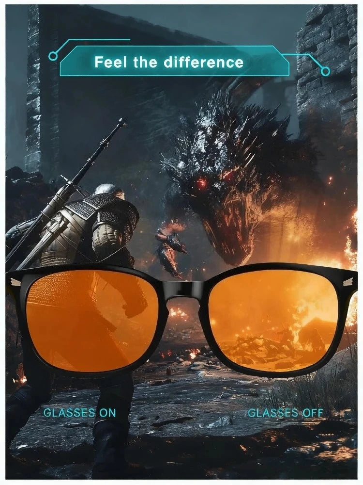 Blue Light Blocking Glasses — Red Lens Sleep & Gaming Glasses for Eye Strain Relief