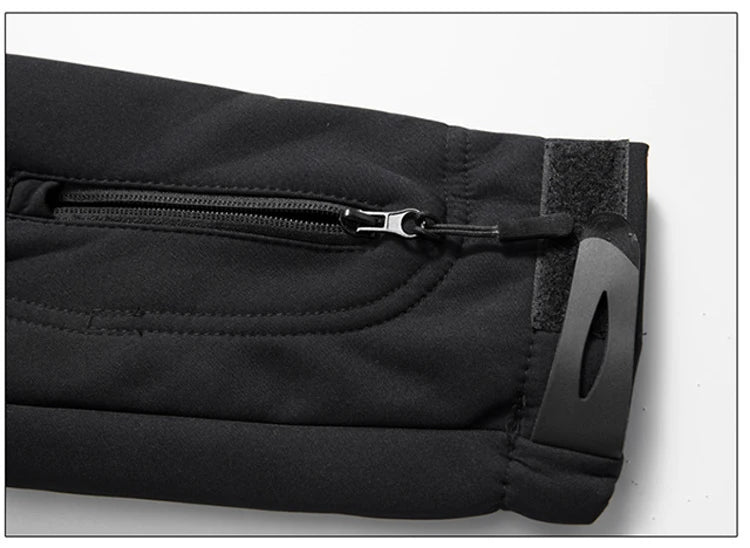 Men's Soft Shell Tactical Fleece Hooded Jacket