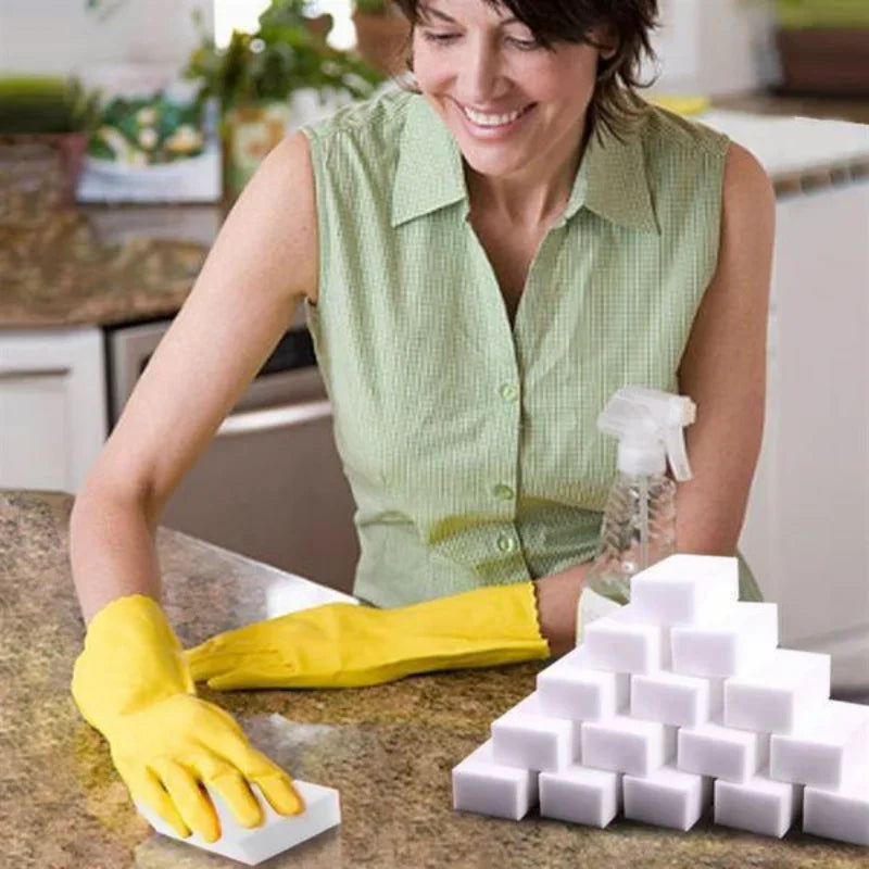 Erase Any Stain with Just Water — Melamine Magic Sponge Eraser | 5–50pcs, No Chemicals, Kitchen & Bathroom Cleaning