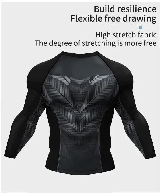 MMA BJJ Compression T-Shirt, Pants & Muay Thai Shorts Rash Guard – Multi-Piece Fitness Sport Suit