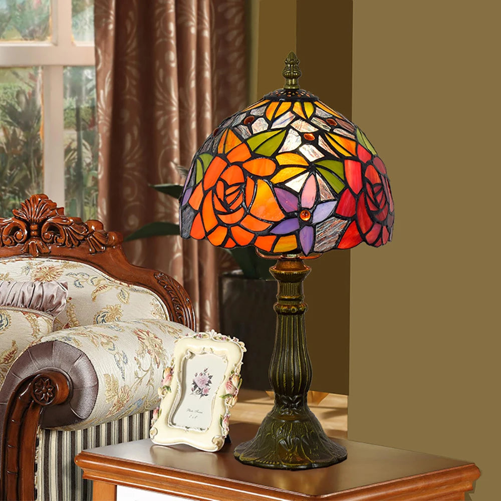 Stained Glass Table Lamp – Traditional Accent Lighting