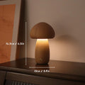 Wooden Mushroom Lamp – Rechargeable Touch Night Light