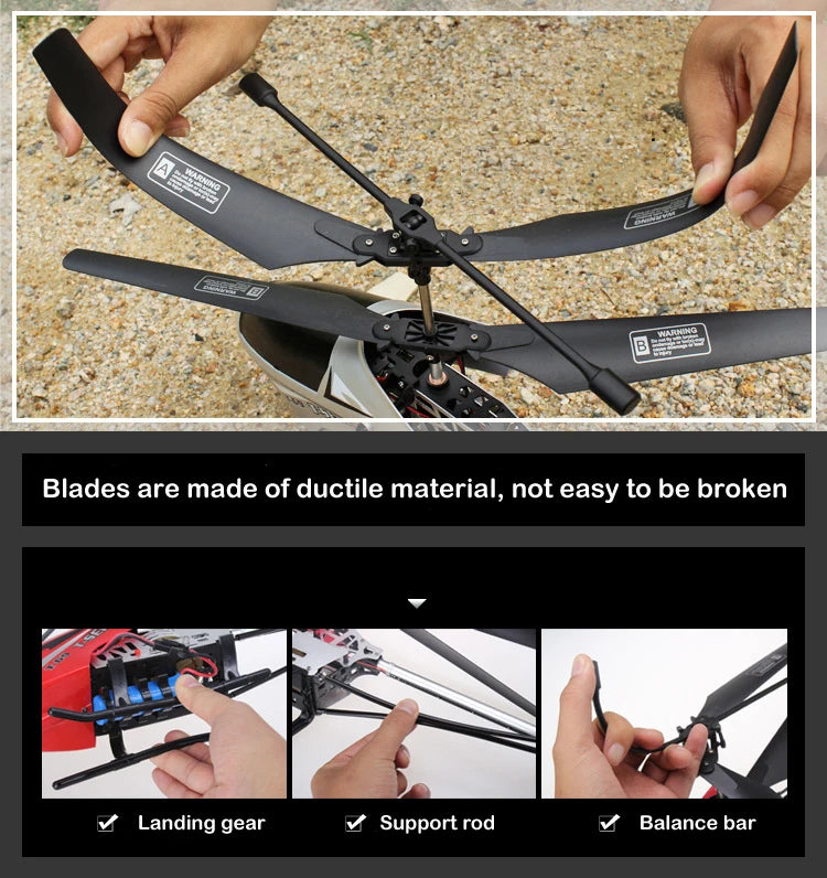 80cm Large 3.5CH RC Helicopter – Extra Durable Remote Control Aircraft for Kids & Outdoor Use
