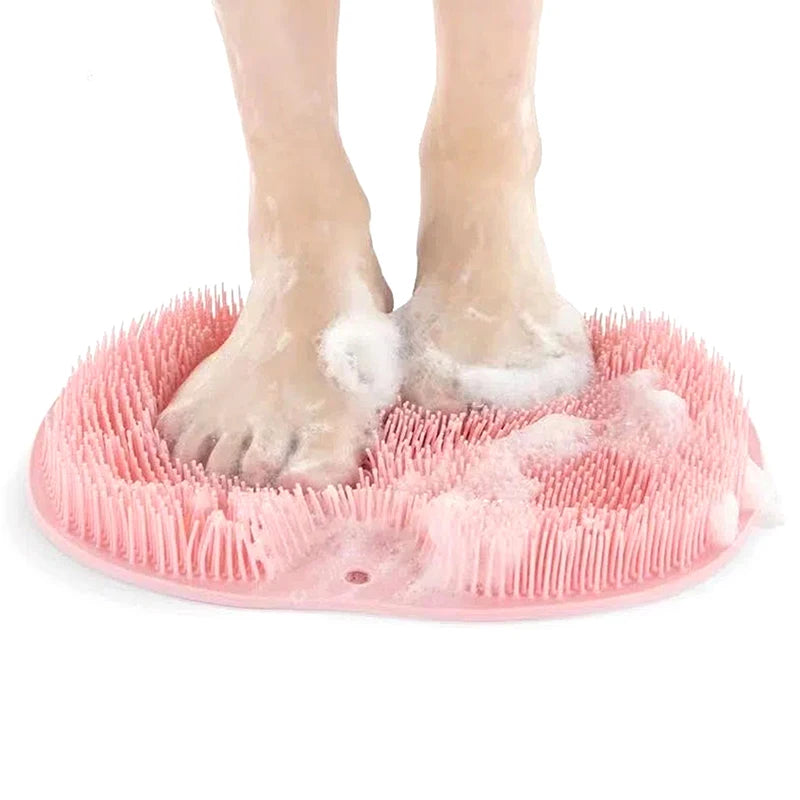 Exfoliating Shower Massage Mat – Non-Slip Bath Scrub Pad with Suction Cups for Foot & Body