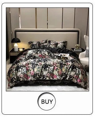 600TC Lyocell Bedding Set – Silky Soft Duvet Cover with Bed Sheet & Pillowcases, 13 Colors & 6 Sizes