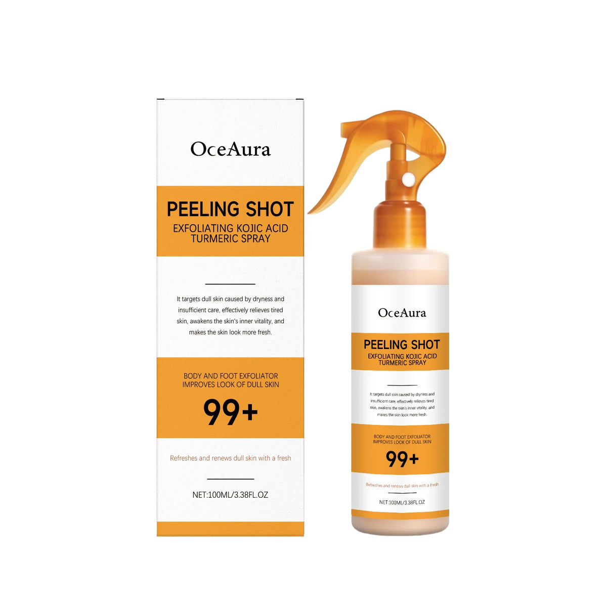Kojic Acid & Turmeric Brightening Spray & Serum – Exfoliating, Hydrating & Firming Skin Care