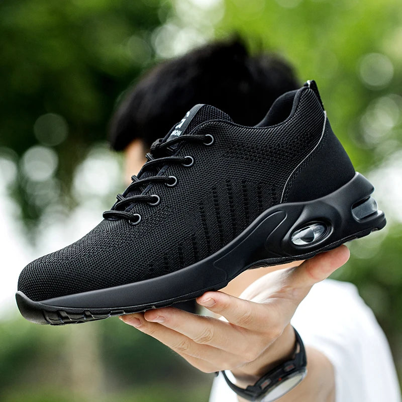 Men's Steel Toe Safety Work Boots — Anti-Smash Indestructible Tactical Work Sneakers