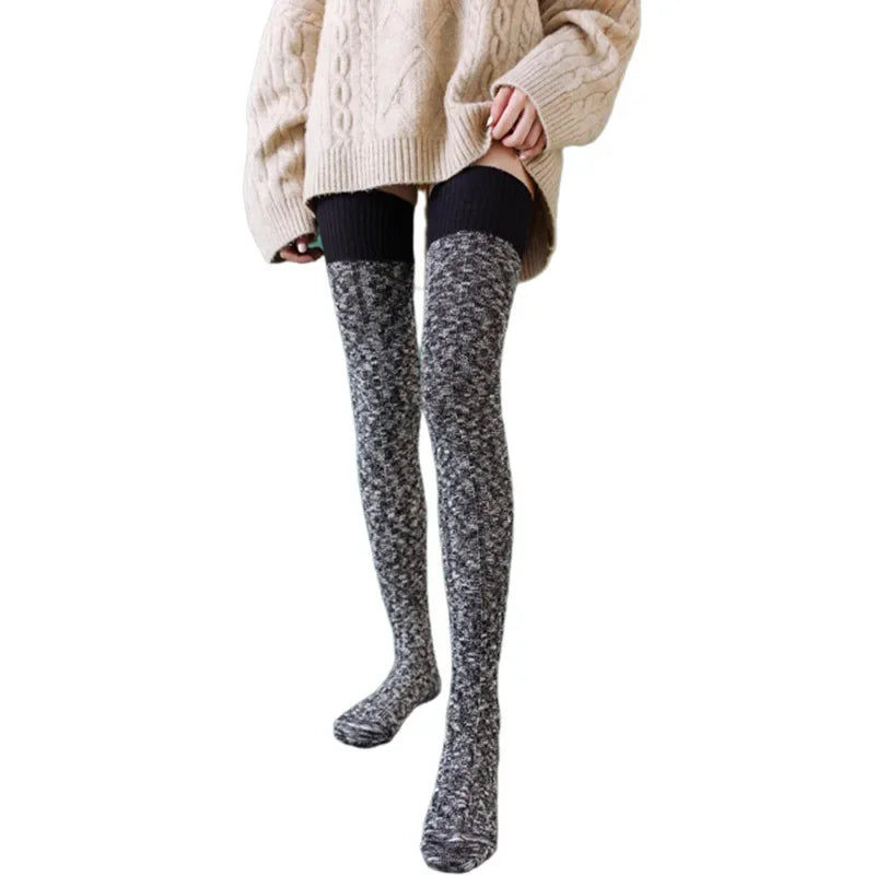 Women's Thigh-High Socks – Thick Cotton Blend