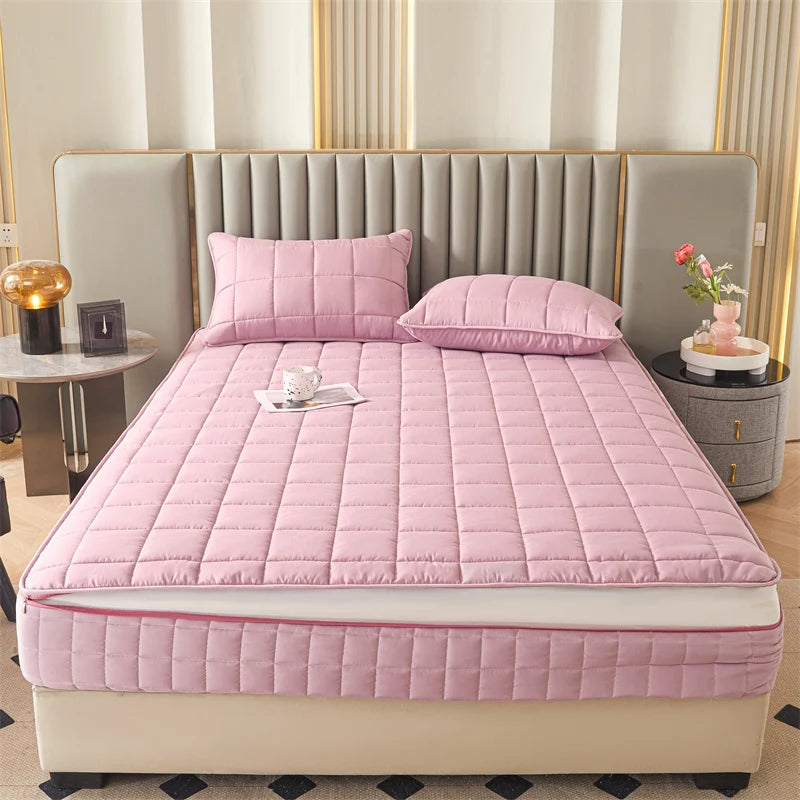 Six-Sided All-Inclusive Mattress Cover with Zipper – Thickened Quilted Protector, Custom Sizes