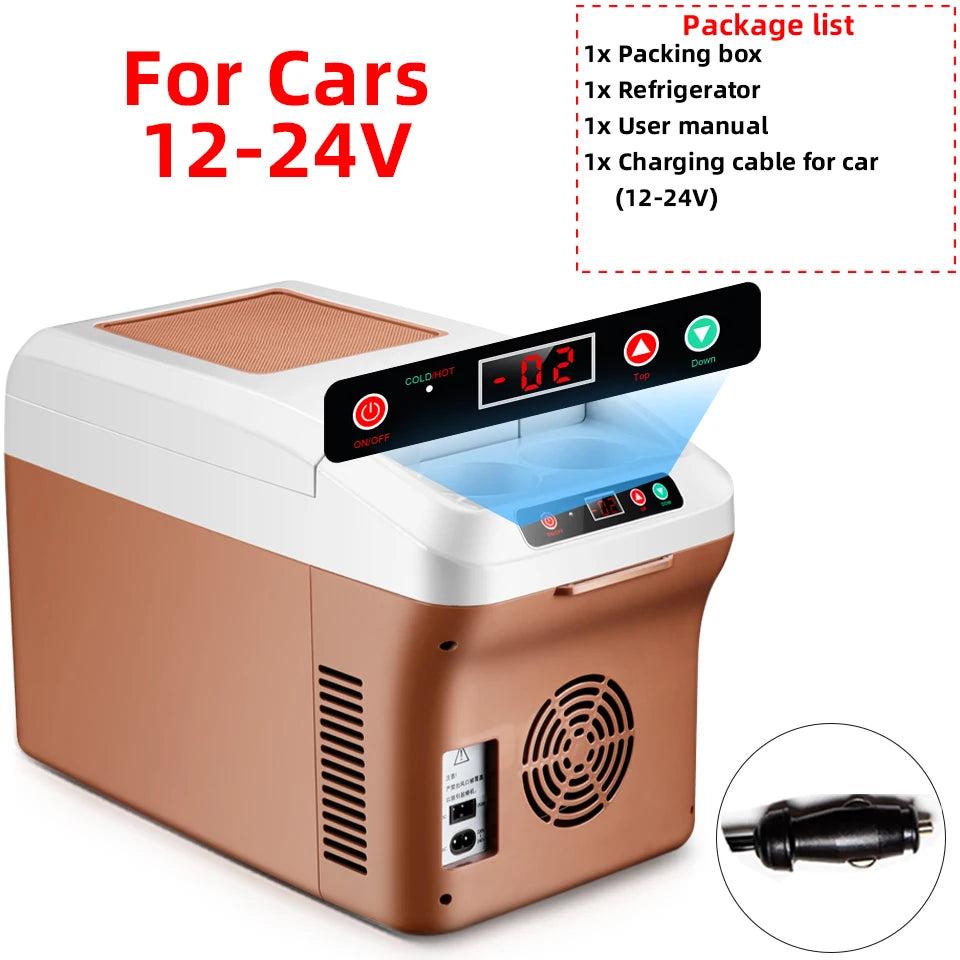Yannice 15L Portable Mini Fridge — Home & Car Refrigerator with Digital Display & Super Cooling for Camping