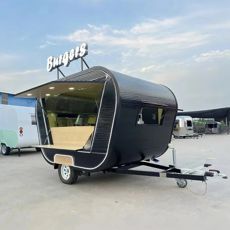 Durable Aluminum Food Cart — Mobile Dining Trolley for Outdoor Catering Events