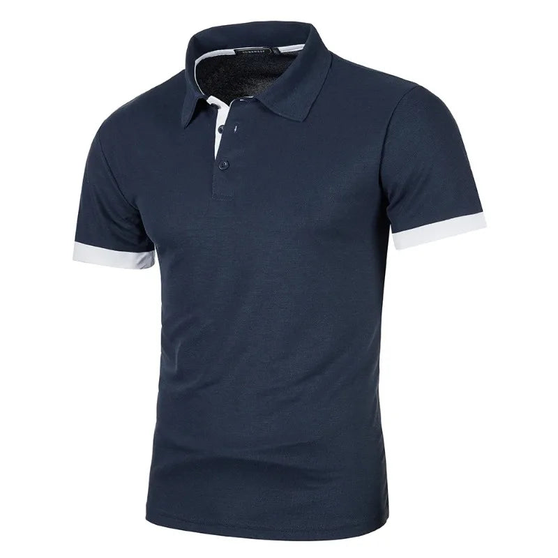 Men's Solid Color Polo Shirt — Classic Everyday Polo