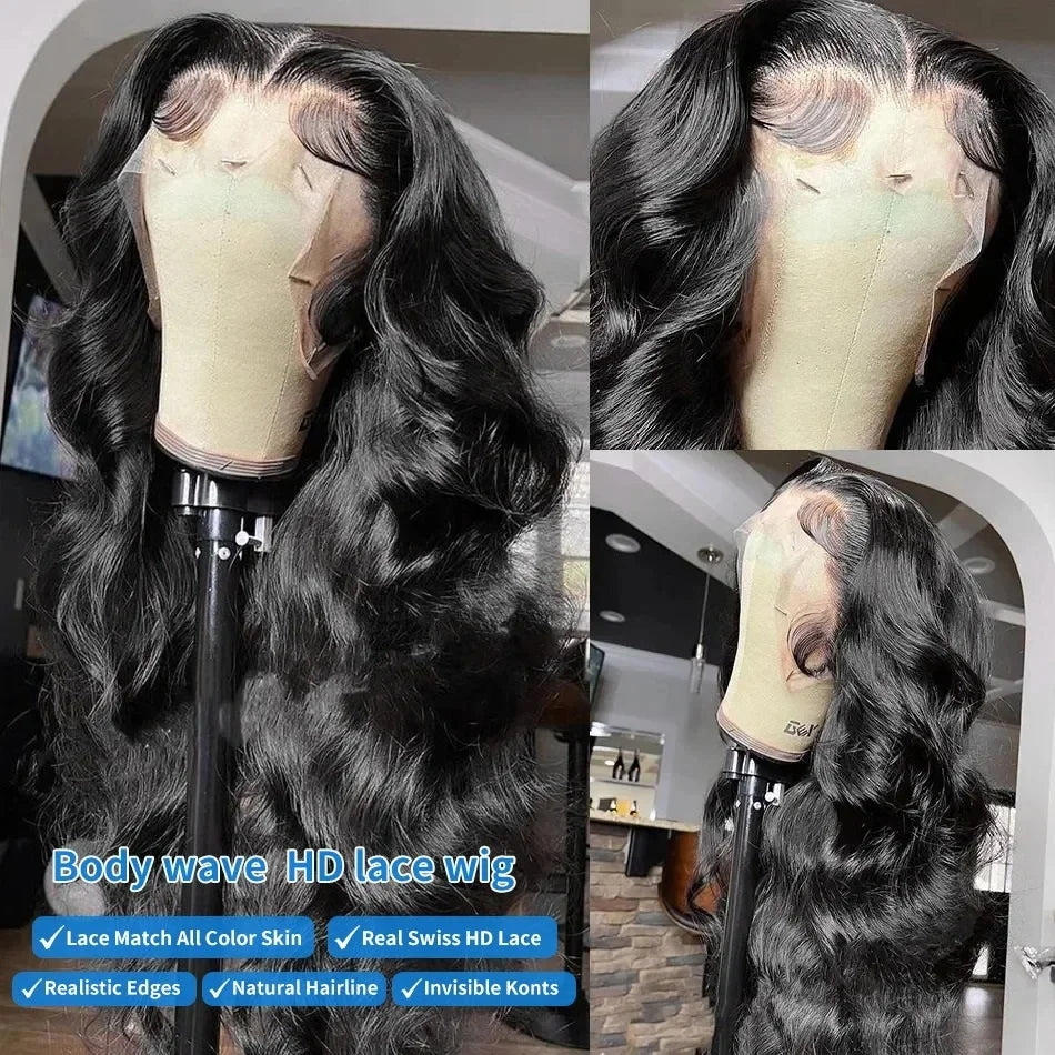 40 Inch Body Wave Lace Front Wig | 13x4 13x6 360 HD Lace Pre-Plucked Brazilian Human Hair for Black Women