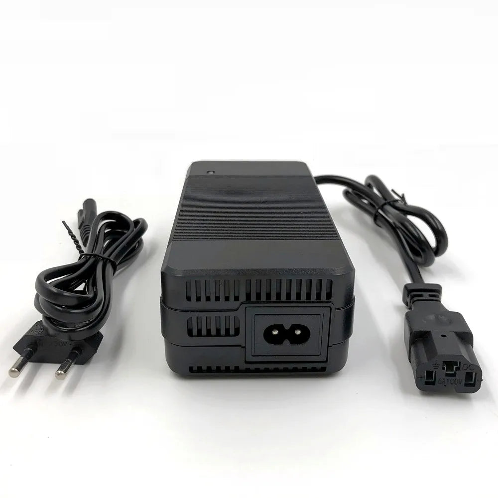 54.6V 3A Lithium Battery Charger – 48V 13S Li-ion Battery Pack Charger with Connectors for Kugoo G1