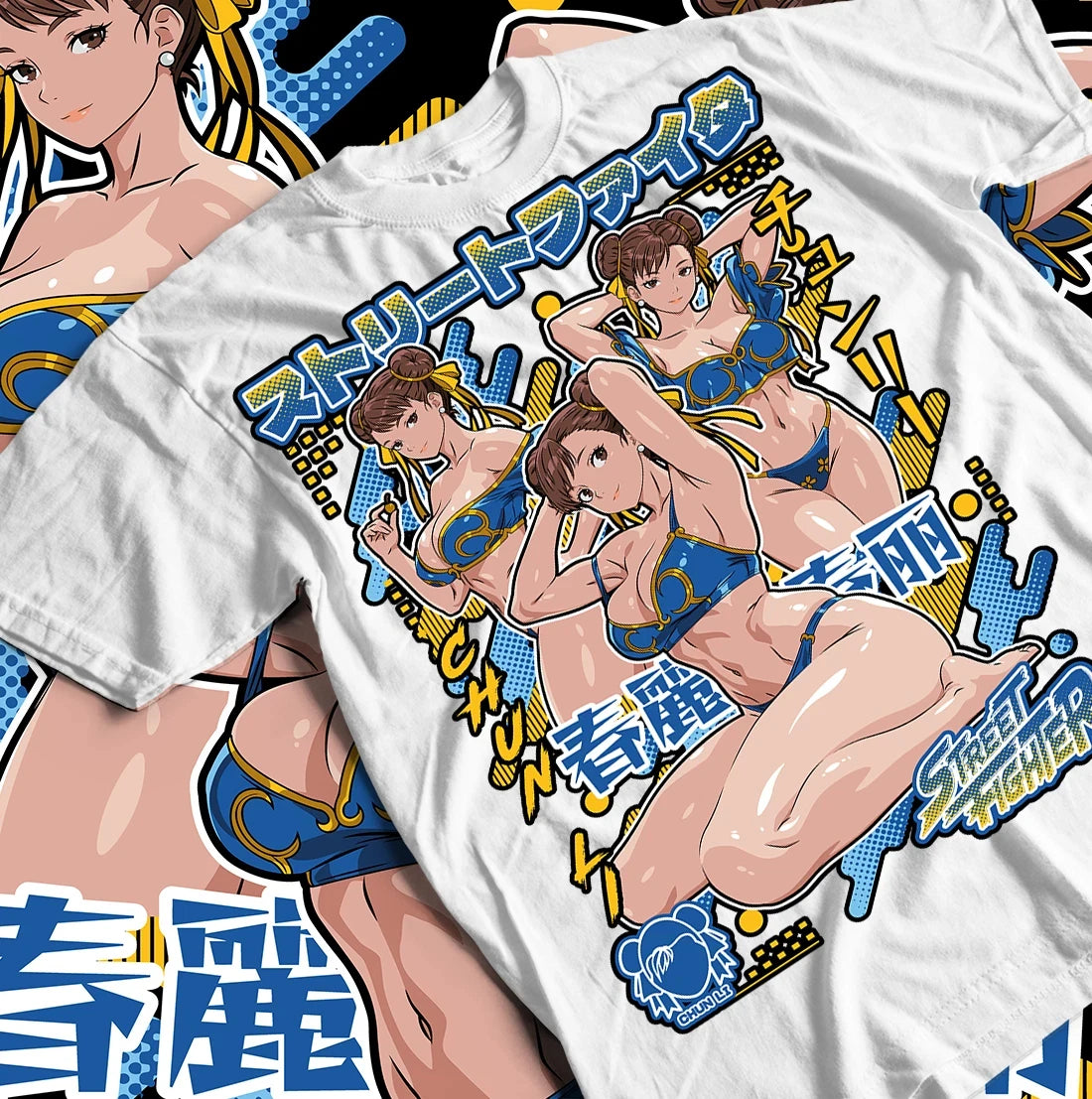Chun-Li Street Fighter vs King of Fighters Waifu T-Shirt — Anime Fan Gift Tee