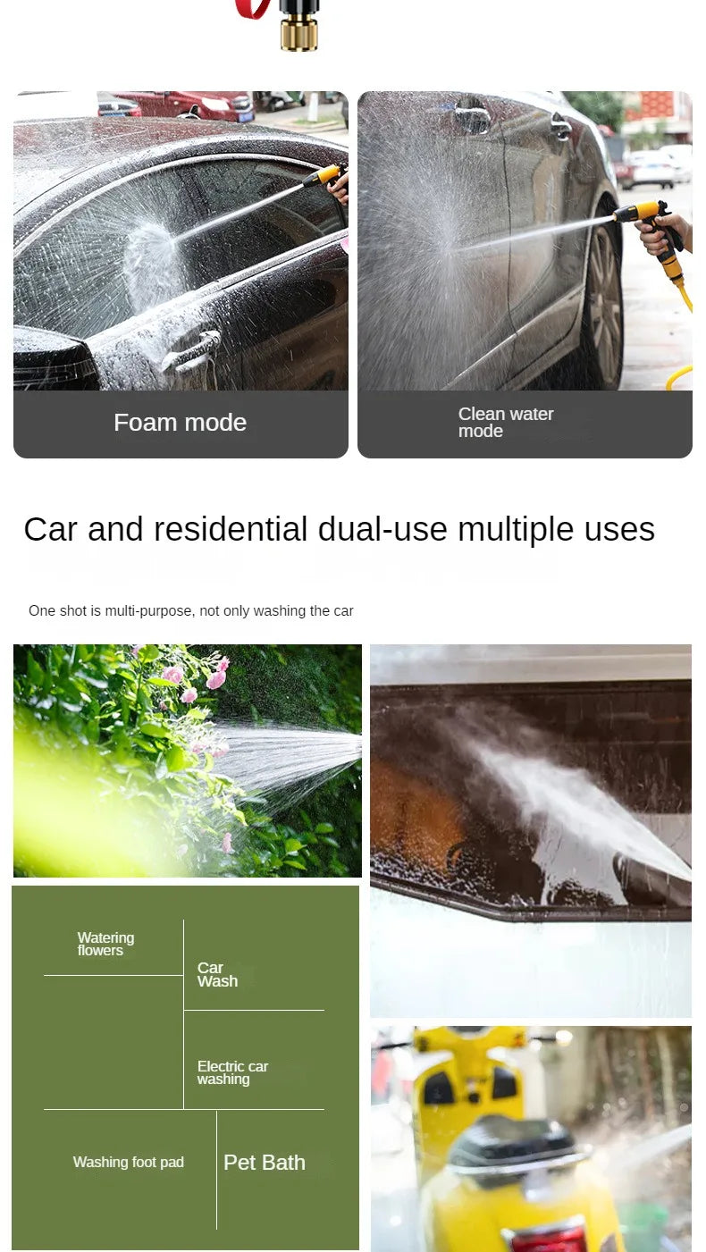 Telescopic High-Pressure Extension Hose Car Washing Tool Set – 10m or 20m for Pressure Cleaners
