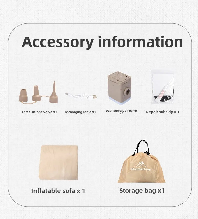 Inflatable Outdoor Air Sofa Bed – Automatic Self-Inflating Camping Sleeping Mat, 180x75x58CM